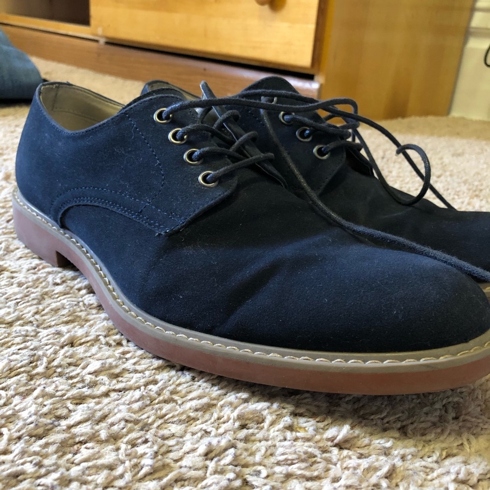 Blue Suede Dress Shoes